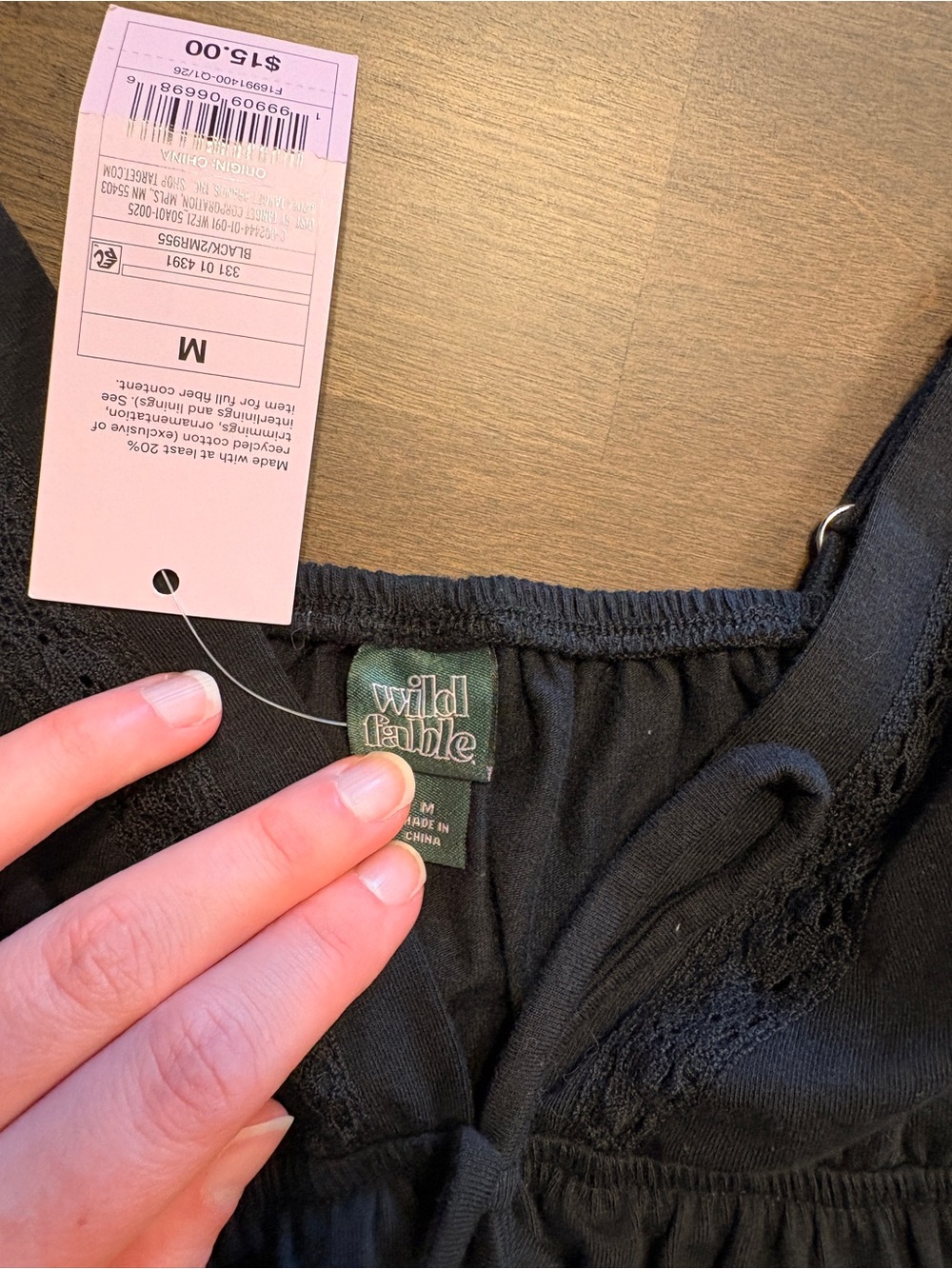 Mossimo Supply Co. Black Lace-Trim Adjustable Camisole - Picture 3 of 4